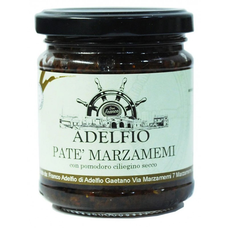 Patè Marzamemi Adelfio 200 g ciliegino secco, acciughe, olive verdi, capperi