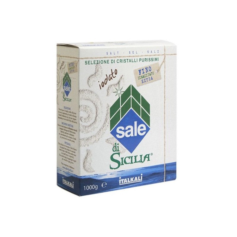 Sale fino di Sicilia iodato Italkali extra rimacinato 1 kg