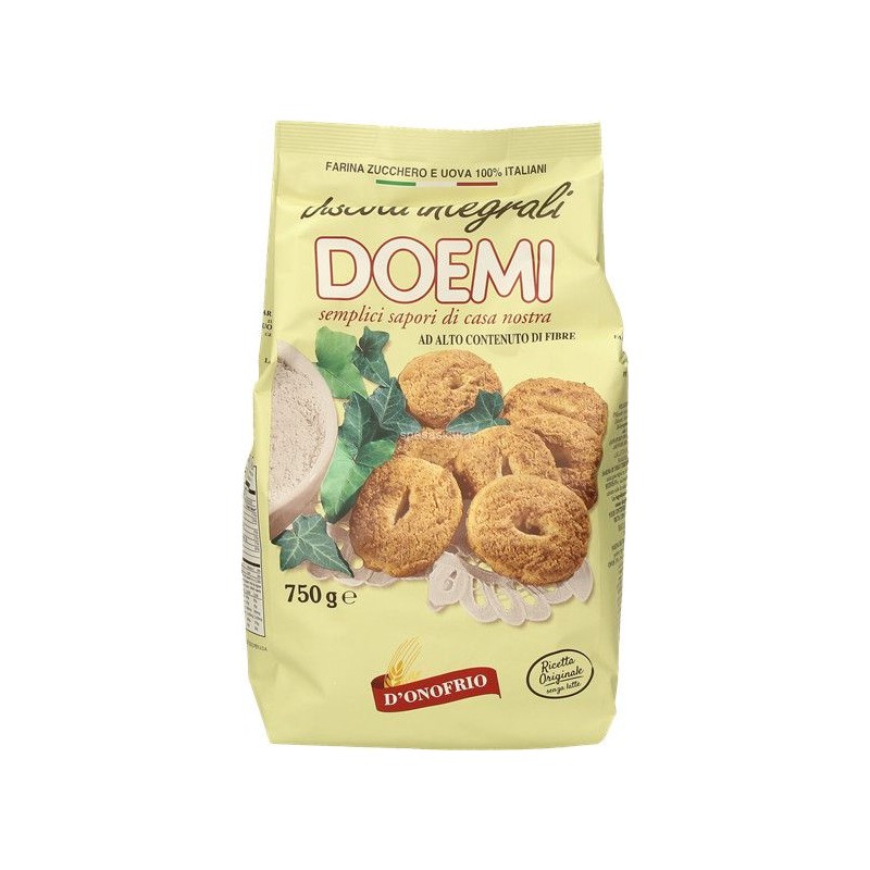 Doemi Biscotti Integrali  750 g farina zucchero e uova 100% italia