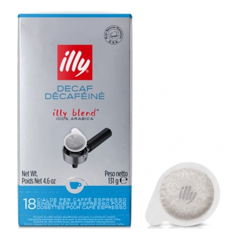 Caffè in cialde illy decaffeinato 100% arabica 18 pz