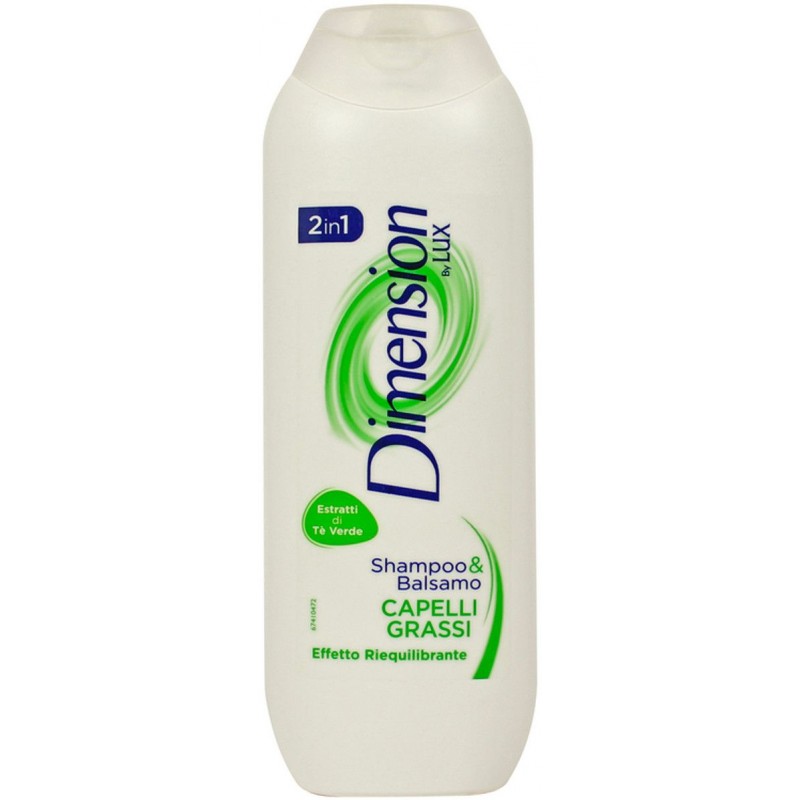Shampoo Dimension 250 ml per capelli grassi, 2 in 1 con balsamo