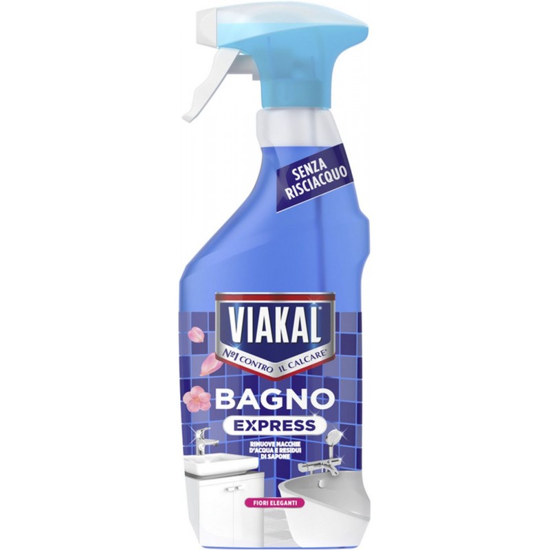 Viakal anticalcare bagno express 470 ml spray fiori eleganti