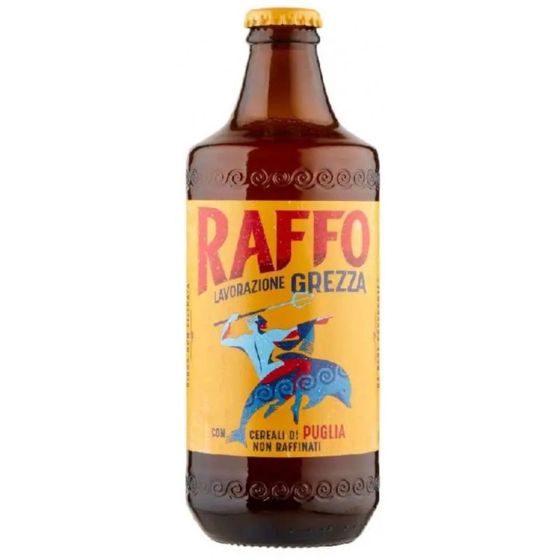Birra Raffo 45 cl lavorazione grezza, in bottiglietta di vetro