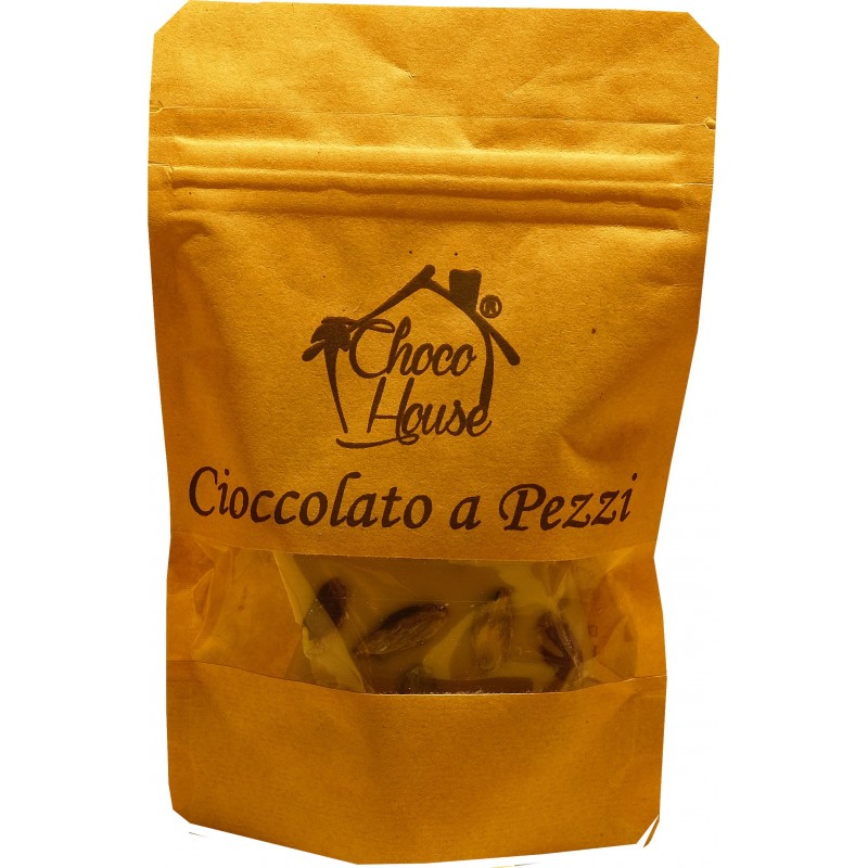 ChocoHouse Cioccolato bianco a pezzi con pistacchi 50 gr