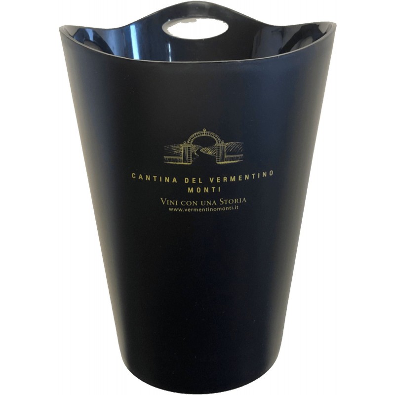 Secchiello ghiaccio Cantina del Vermentino Monti 1 pz nero scritta oro
