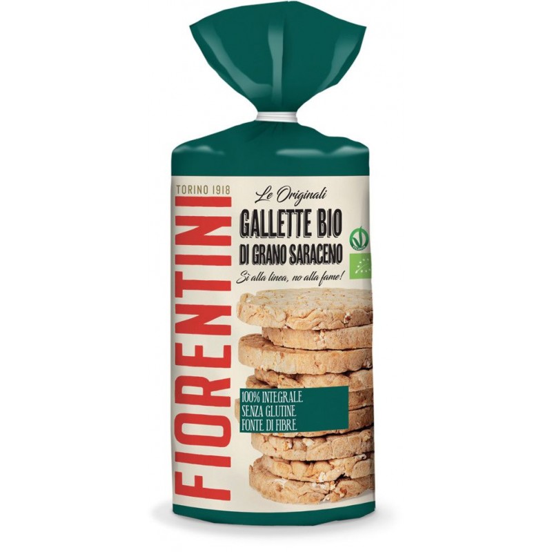 Gallette bio di grano saraceno Fiorentini 100 g biologico senza glutine 100% integrali
