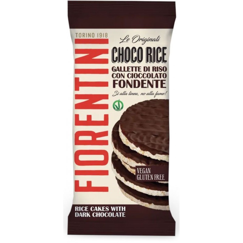 Gallette di riso con cioccolato fondente Fiorentini 100 g vegan gluten free