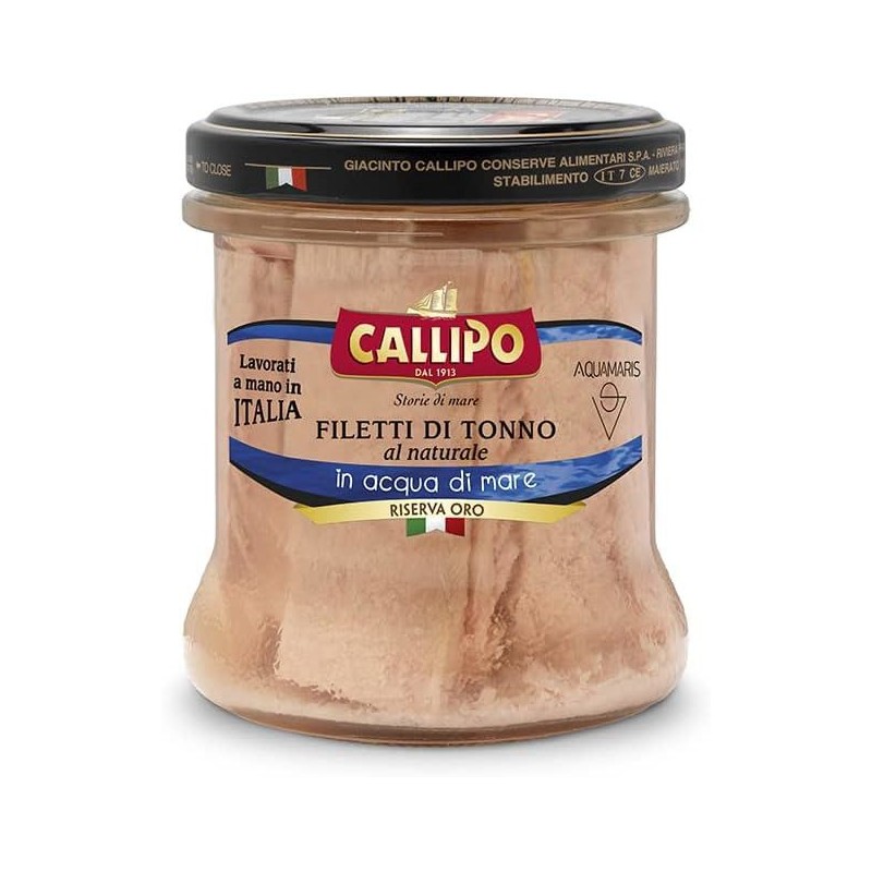 Tonno Callipo 150 g a filetti, in acqua di mare, in vetro