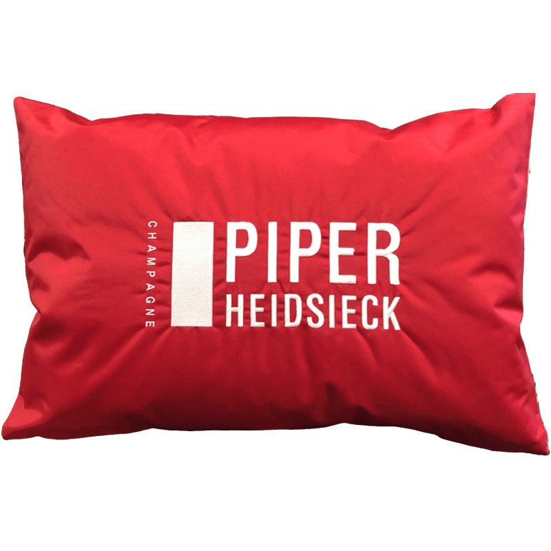 Cuscino champagne Piper-Heidsieck 60 H cm x 40 L cm circa