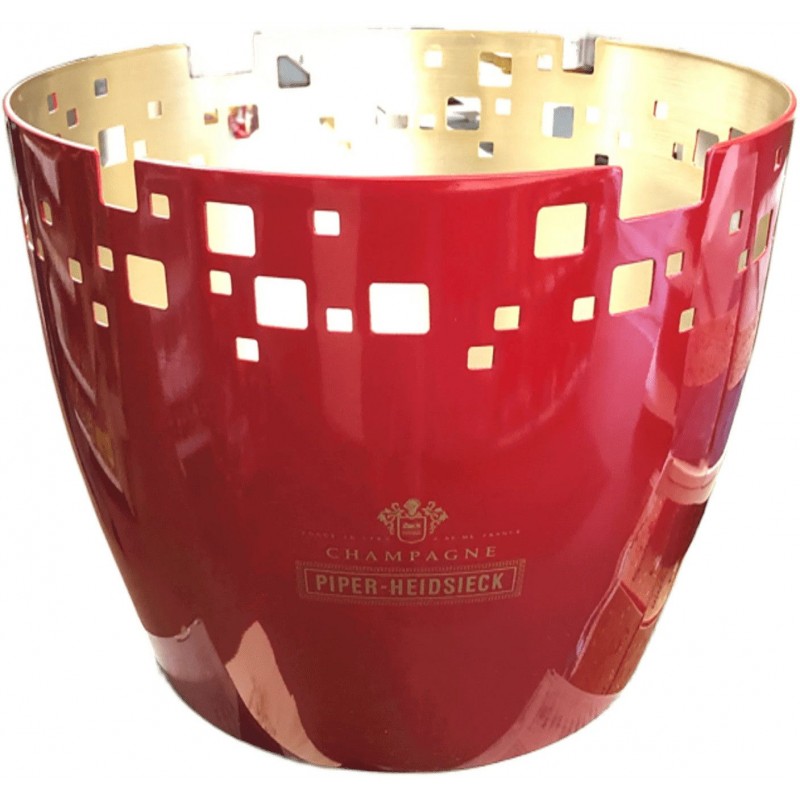 Spumantiera ghiaccio champagne Piper-Heidsieck "Red sparkle night bowl" 1 pz, in metallo