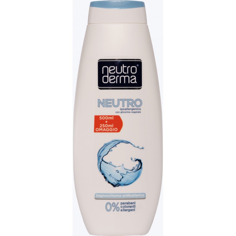 Bagnoschiuma Neutroderma neutro antibatterico 750 ml 0% parabeni