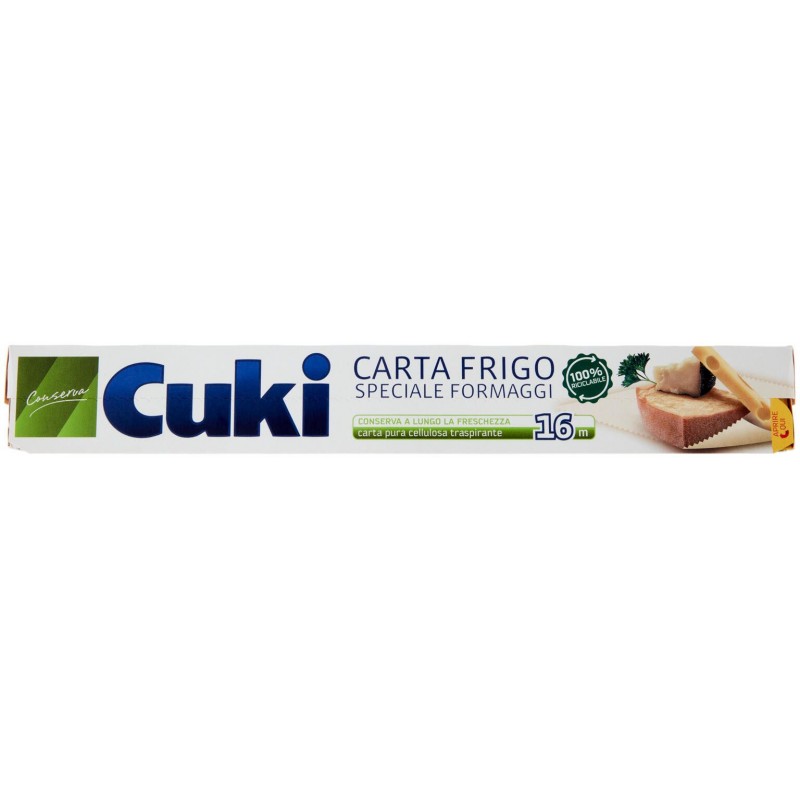 Carta frigo Cuki 16 metri speciale formaggi 100% riciclabile