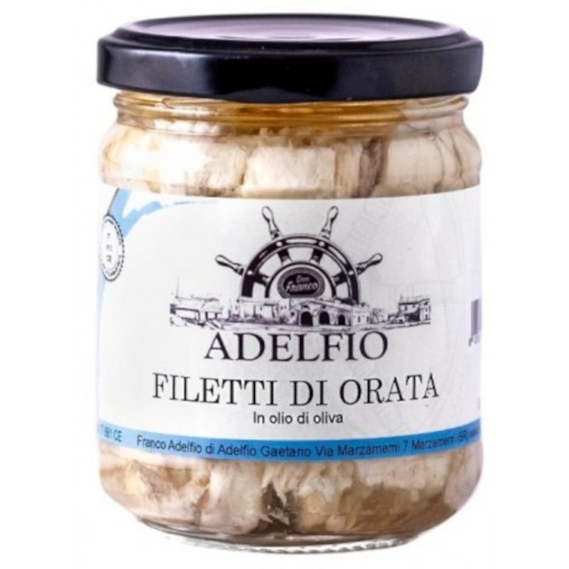 Filetti di orata Adelfio olio di oliva 200 g vetro