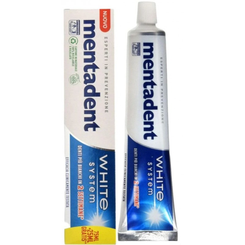 Dentifricio Mentadent 100 ml white system