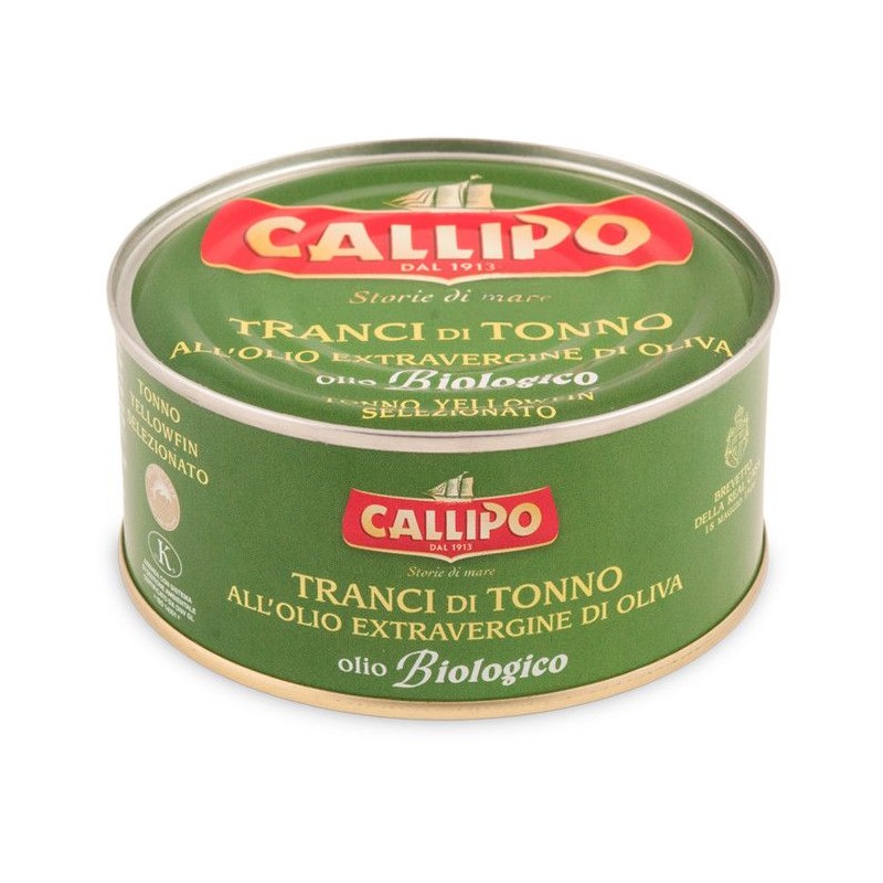 Tonno Callipo 300 g all'olio extra vergine di oliva biologico, in lattina