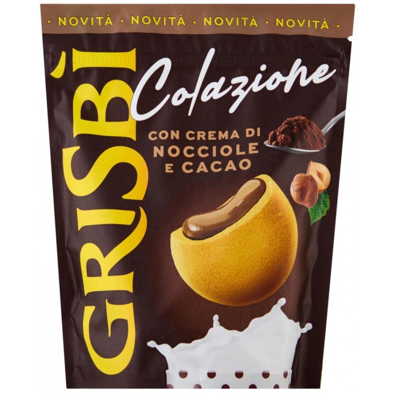 Grisbi' Colazione crema di nocciole e cacao 225 g busta