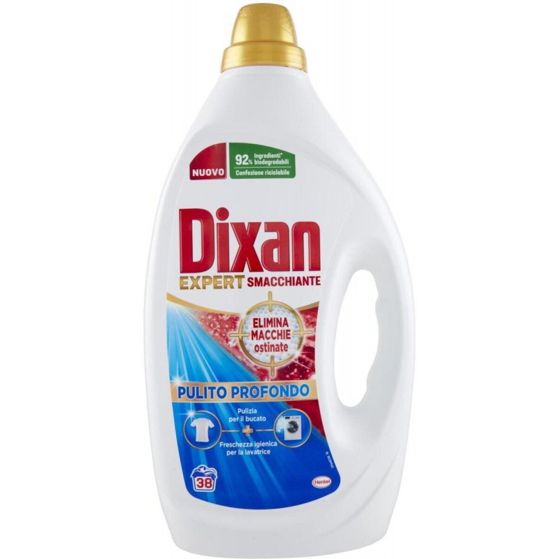 Detersivo lavatrice Dixan Smacchiante 38 lavaggi 1710 ml Pulito Profondo