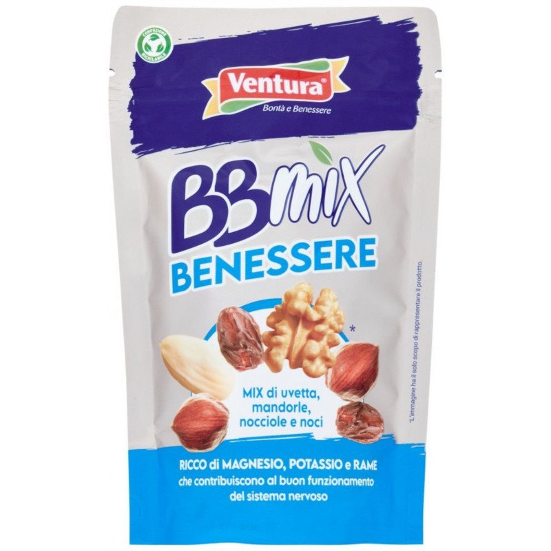 Madi Ventura BB mix Benessere di uvetta mandorle nocciole enoci 150 g busta