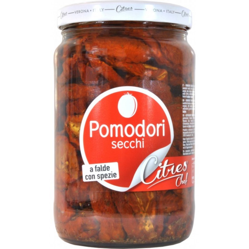 Pomodori secchi interi Citres chef 1,6 kg vaso vetro olio girasole