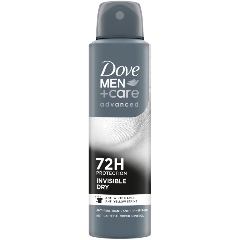 Deodorante Dove 150 ml spray 72 h invisibile dry Advanced Men Cae