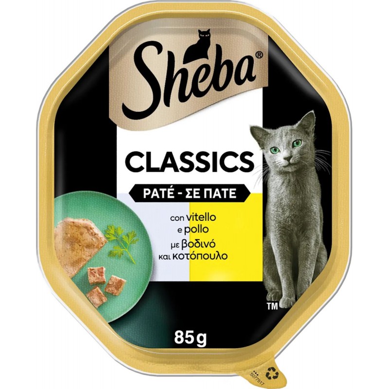 Sheba patè vitello e pollo 85 g vaschetta