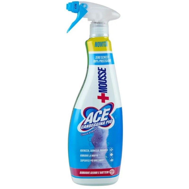 Candeggina+Sgrassatore ACE Spray Mousse690 ml fresco profumo