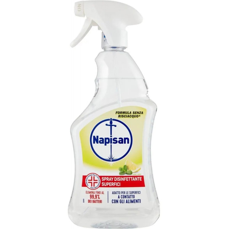 Disinfettante superfici Napisan 740 ml limone e menta spray