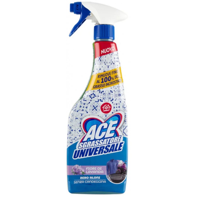 Sgrassatore ACE Spray 600 ml fiori di lavanda senza candeggina